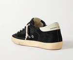 Кеды Женские GOLDEN GOOSE Superstar distressed leather-trimmed suede sneakers