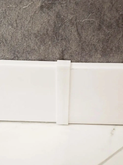 Соединитель для плинтуса 16x80 мм, белый пластиковый - 4 шт.