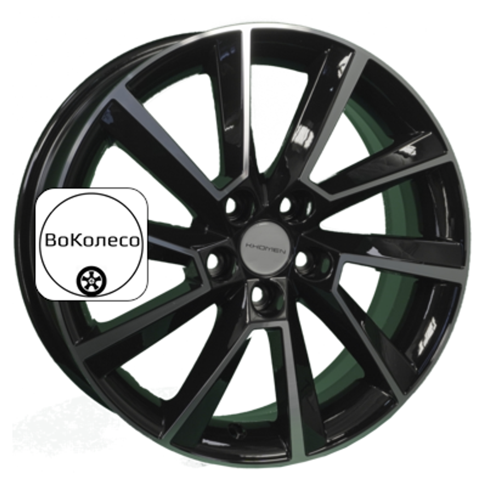 6x16/5x100 ET38 D57,1 KHW1604 (Kamiq/Rapid/Scala) Black-FP Khomen Wheels