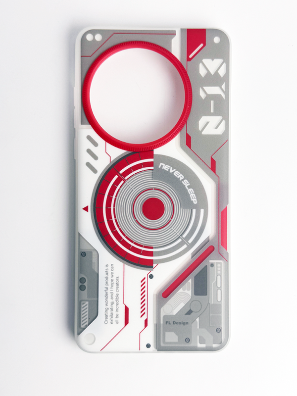 Защитный чехол для Oneplus 13 красно-белый (Red-white)