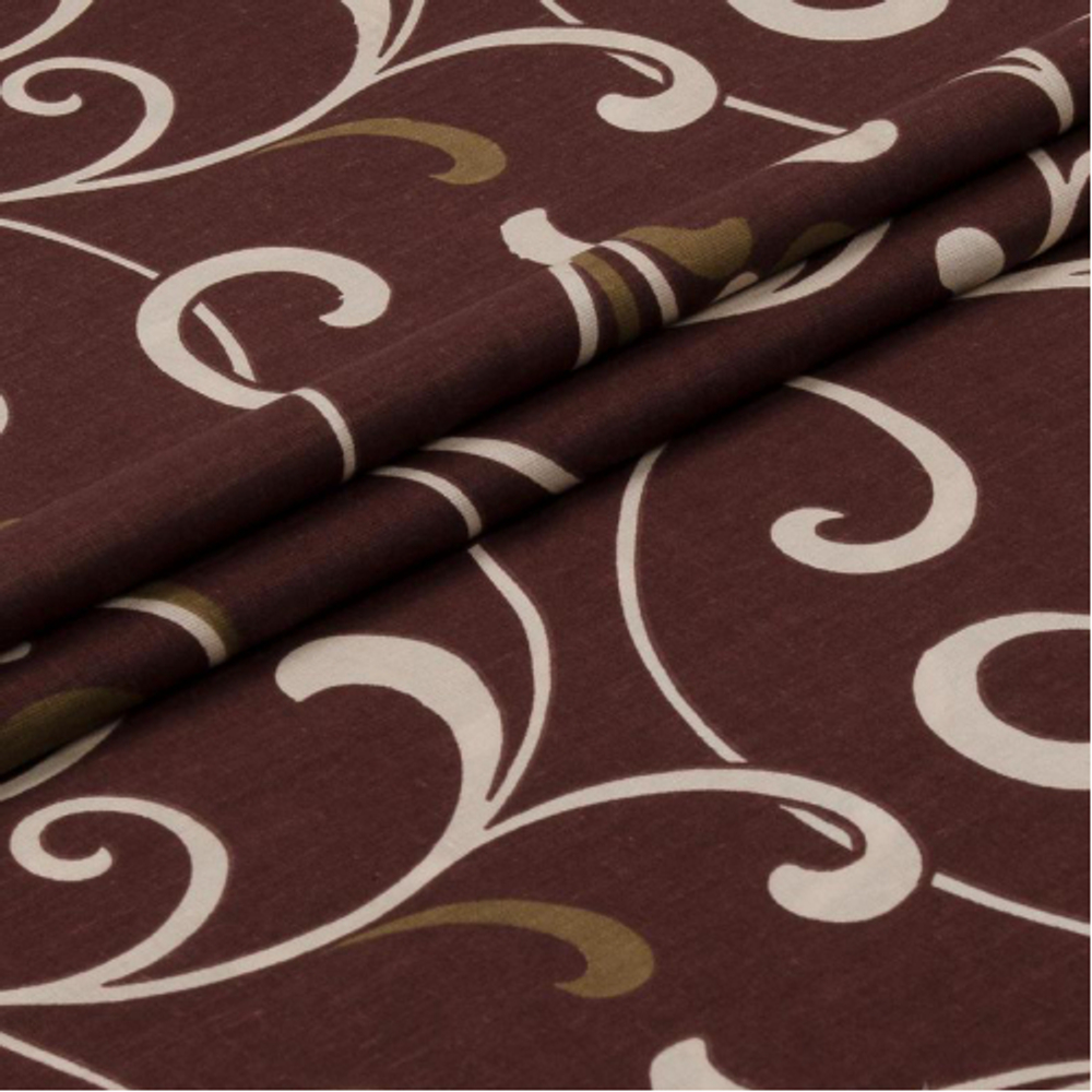 Мягкий элемент  2000х600х70 поликоттон Палермо Премиум,Титан,Соната,Монако,  коричневый,рис. вензель "Garden story"