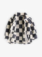 Рубашка из флиса для мальчика Next K83-423, Молочный, Серый