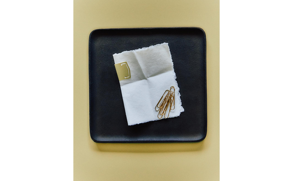 Декоративный поднос Zara Home, 1х24х24.5 см, чёрный, 6478/040