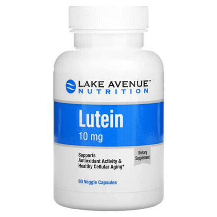 Лютеин, зеаксантин Lake Avenue Nutrition, Лютеин, 10 мг, 60 растительных капсул