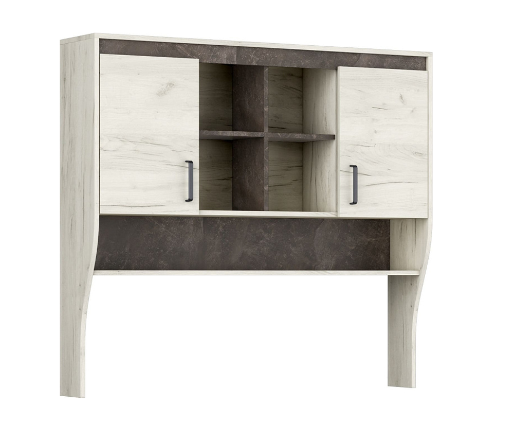 Надставка к столу Прага дуб белый крафт/ателье темное