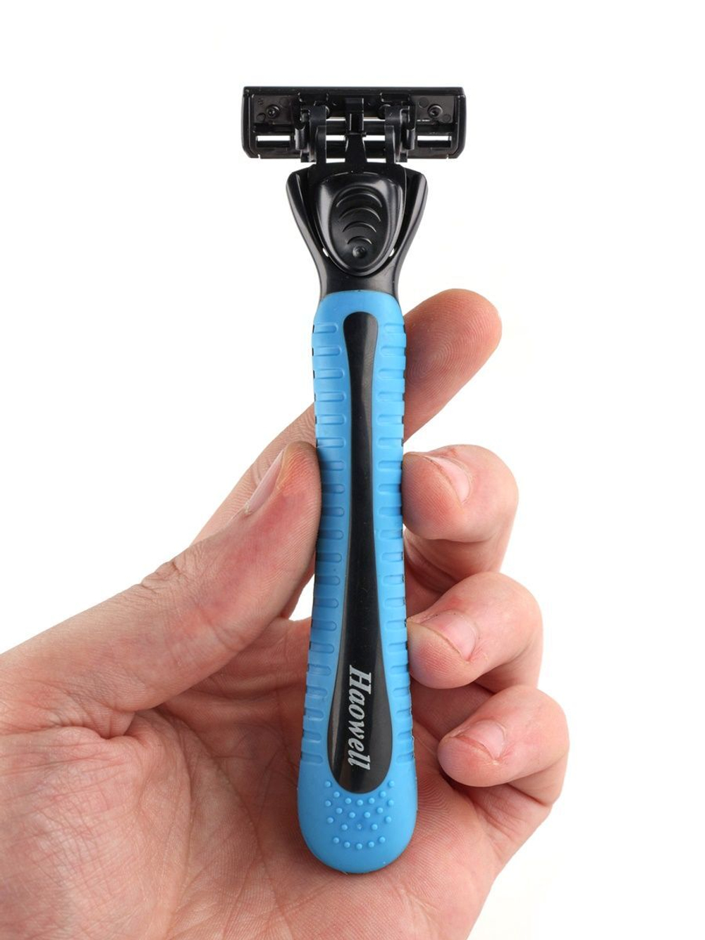 Станок для бритья Haowell 7 многоразовых картриджей c 3 лезвиями плавающая головка, полоска Aloe+витамин E