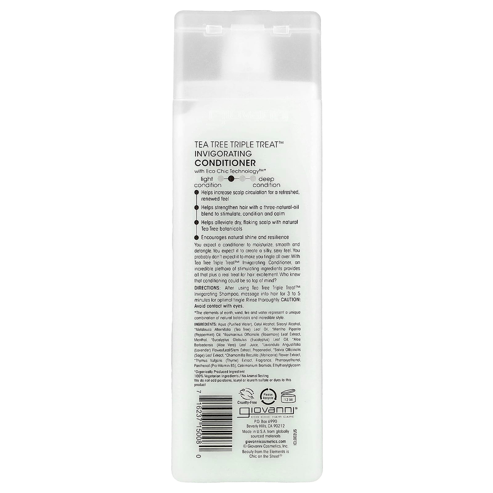 Giovanni, Tea Tree Triple Treat™, тонизирующий кондиционер, для всех типов волос, 250 мл (8,5 жидк. унции)