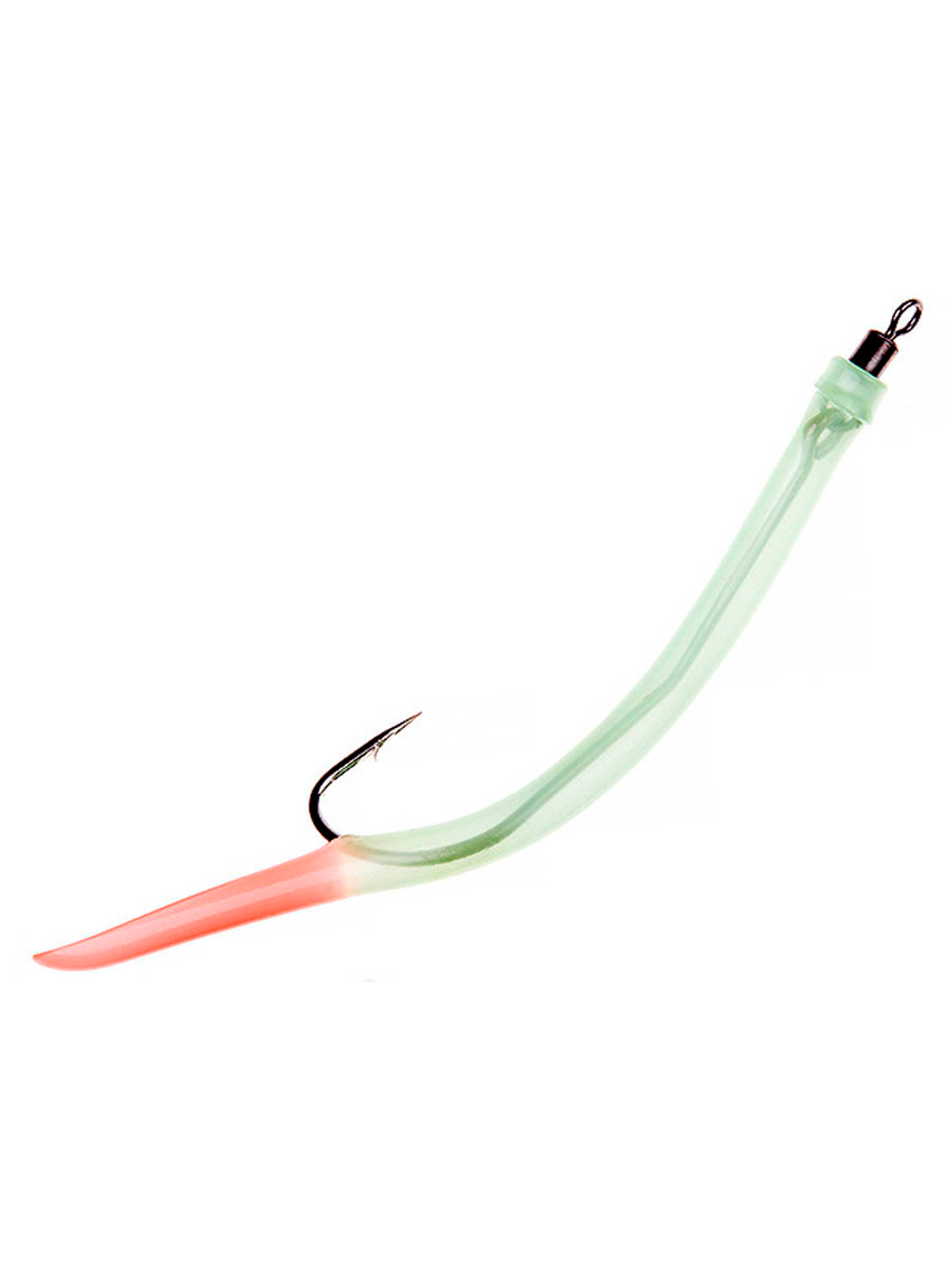 Крючок HIGASHI оснащенный кембриком Gummi Makk #4/0 (set-3pcs) #02 Red Head; 3 шт