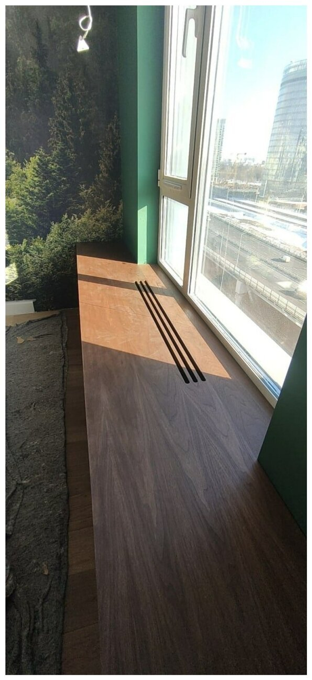 Подоконник МДФ в шпоне Дуба