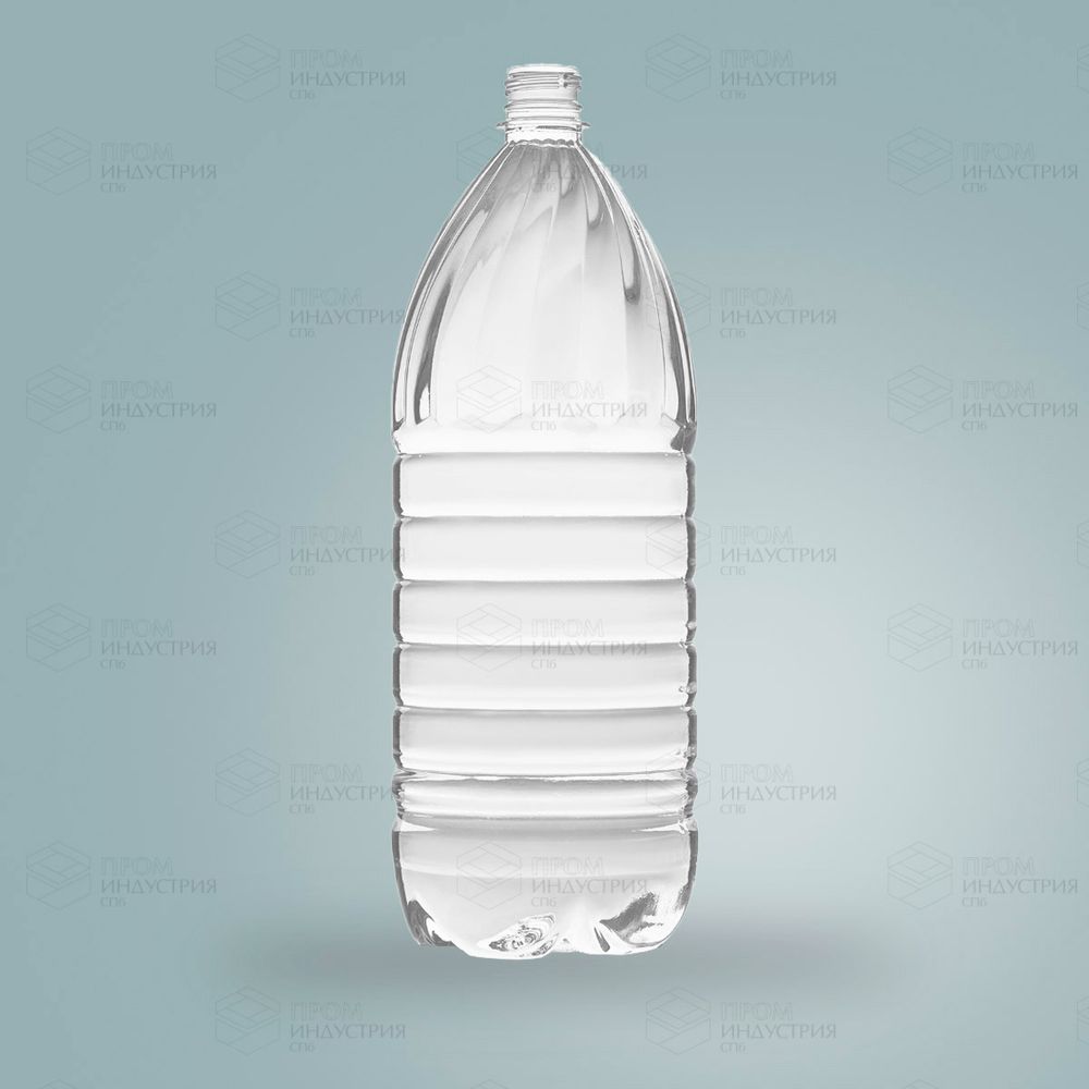 Бутылка ПЭТ 2 л  круглая прозрачная узкое горло с крышкой (32)