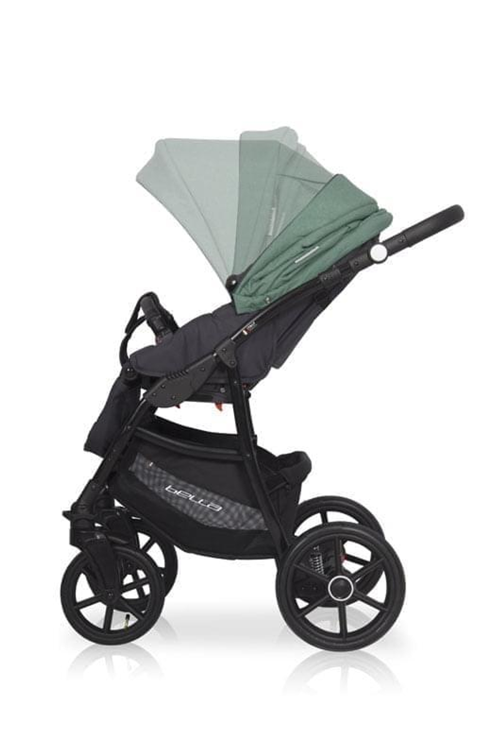 Коляска  BELLA (2 в 1) (RIKO BASIC) 03 серый-малахит