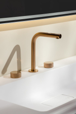 Смеситель на столешницу STICK SPIRALE на 3 отв. COPPER BRUSHED