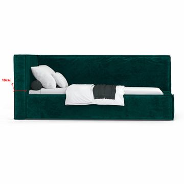 Кровать Bever ЛЕВАЯ 140 с  ортопедическим основанием без ПМ - Nebby 626