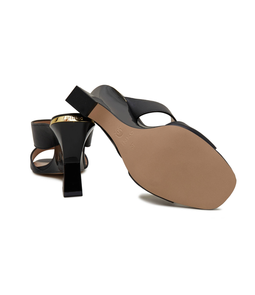 Шлепанцы кожаные darly 06 Pinko - черный(SD0043 P001)