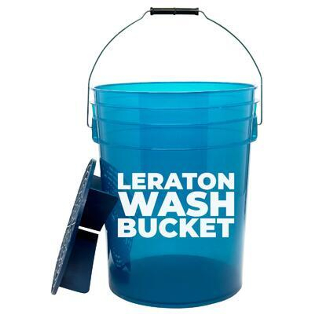 LERATON DETAILING BUCKET WBDB Прозрачное ведро для мойки автомобилей с сепаратором (темно синее) 20л