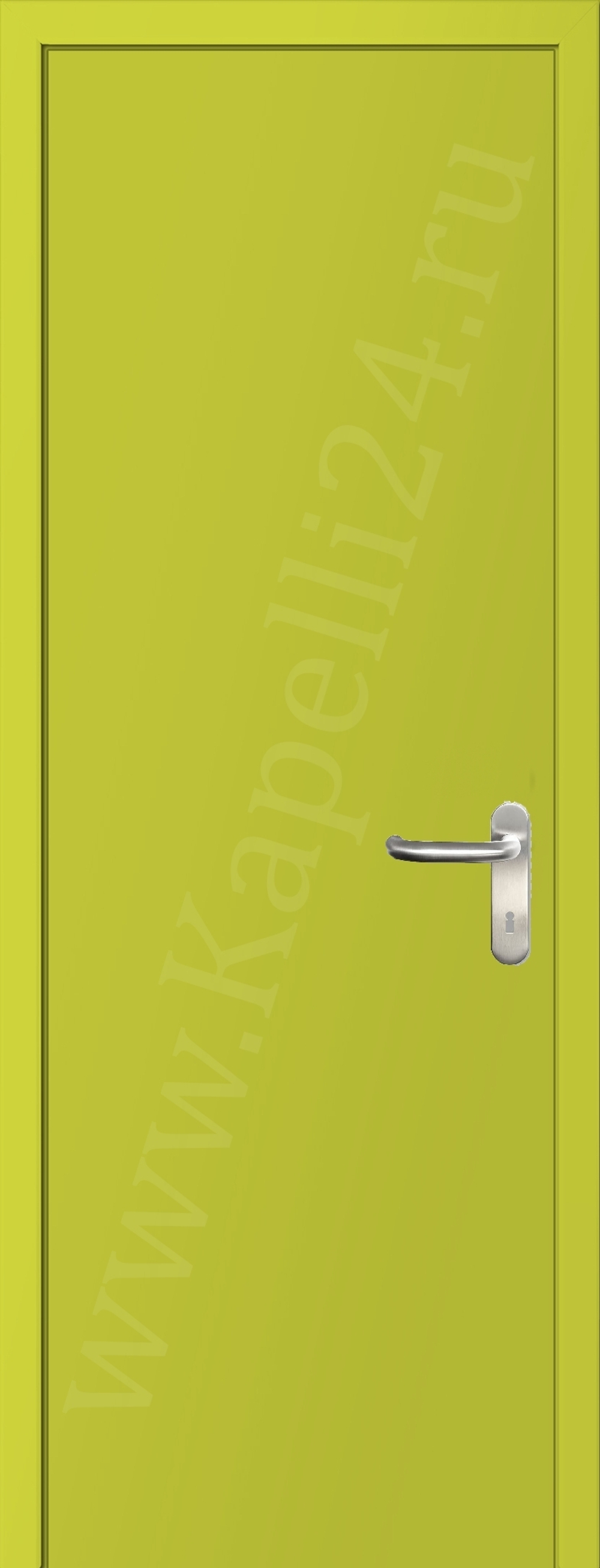 Дверь влагостойкая пластиковая KAPELLI multicolor ДГ RAL 1016 Желтая сера + коробка