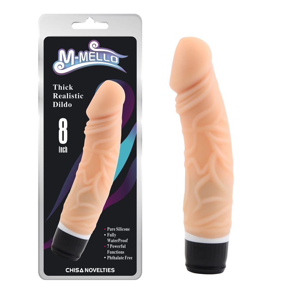 Телесный вибратор-реалистик Thick Realistic Dildo - 19,5 см. (Цвет: телесный)