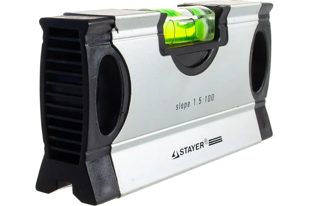 Stayer Mini Уровень строительный с уклоном 0,5:100, 12,5 см
