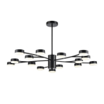 8117/15 COMFI LN25 195 черный, металл Люстра LED GX53 15*7W 220V TORINA