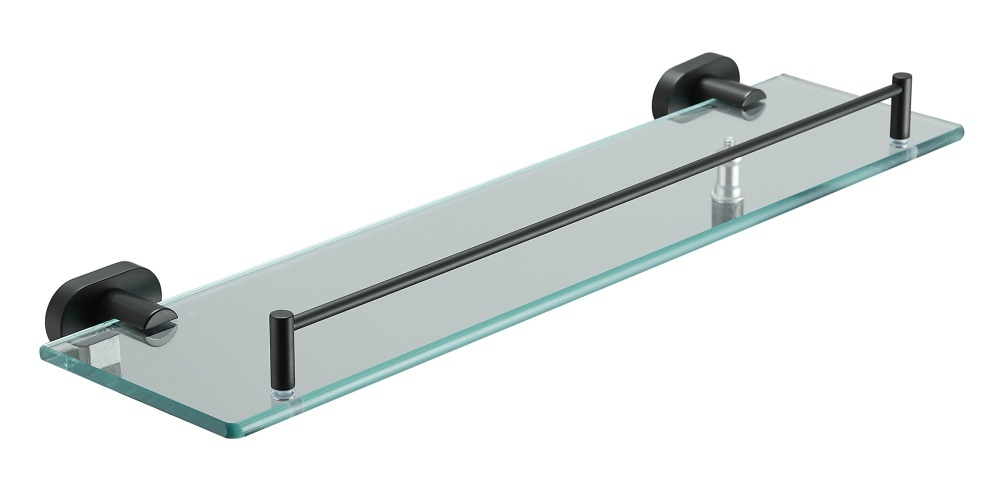 5121-C Полка стеклянная 1-ярусная  (ЧЕРНЫЙ) ViEiR  (10/1шт)