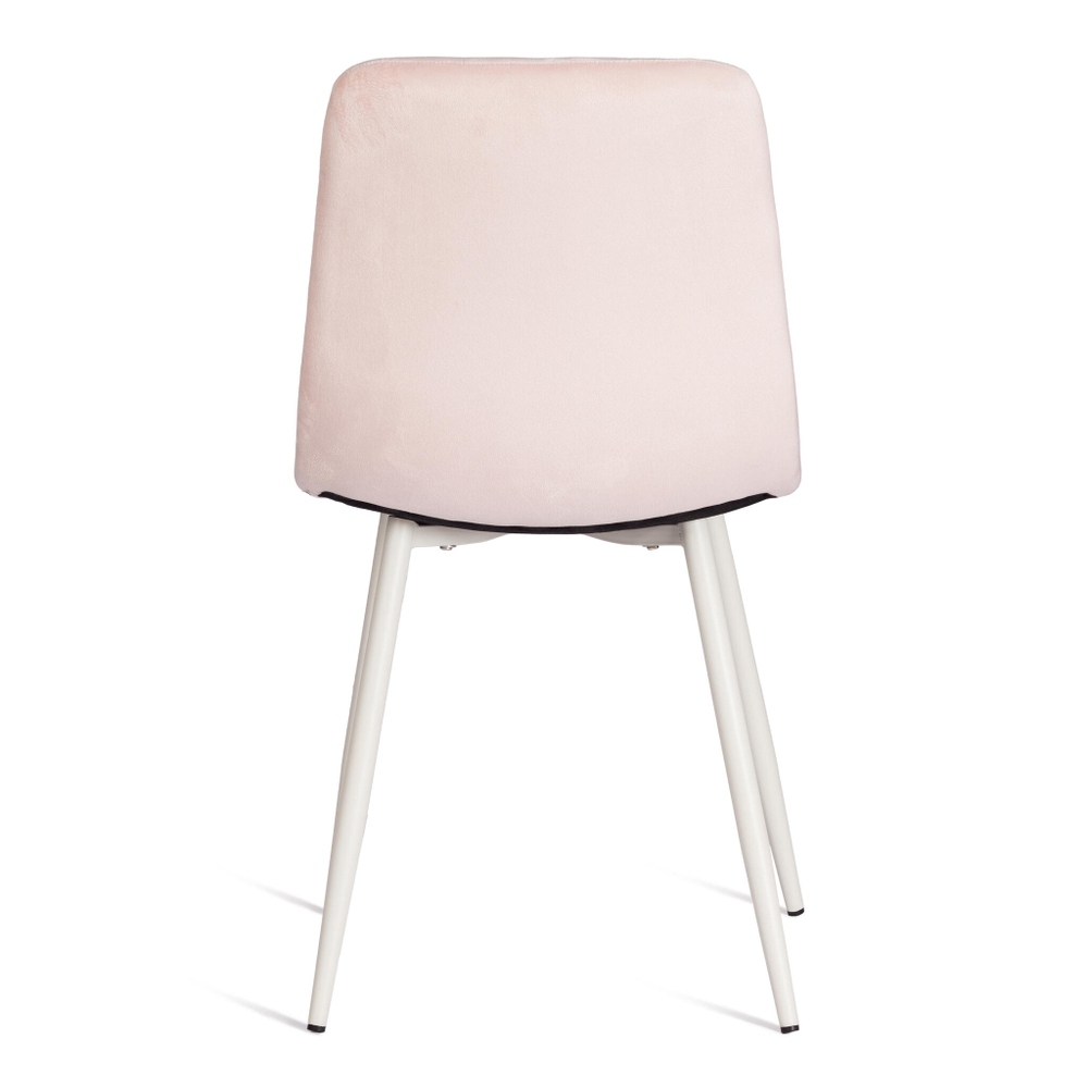Стул CHILLY (mod. 7094-1) вельвет/металл, 44,5х52,5х86 см, pink (розовый) HLR39 / белый
