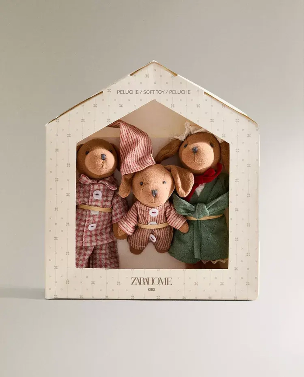 ZARA HOME НАБОР ДЕТСКИХ МЯГКИХ ИГРУШЕК СЕМЕЙКА СОБАК (НАБОР ИЗ 3 ИГРУШЕК), РАЗНОЦВЕТНЫЙ