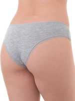 Хлопковые трусики-бразилиана с кружевной отделкой по ножке (Размер: XL) (Цвет: черный)