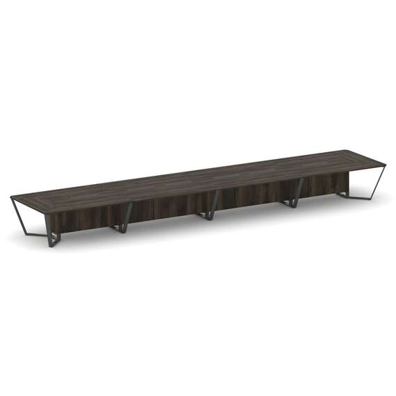 Steel Meet Стол переговорный прямоугольный KDK-PR.B.SP-24 Дуб Мали/Металл Антрацит 8000*1600*750