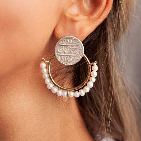 Серебряные серьги с жемчугом Arte Khatun 20220443 Иран