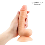 Фаллоимитатор Erowoman-Eroman 12 см, телесный, на присоске