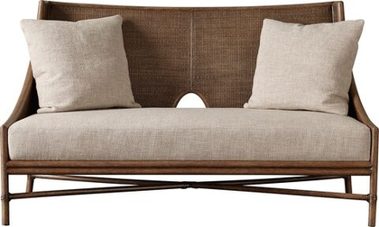 Диван McGuire Open Oval Caned Banquette