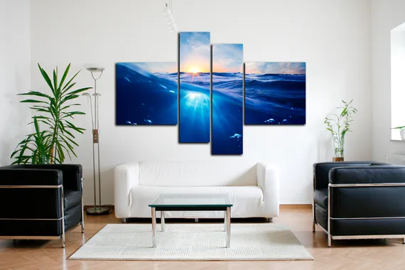 Модульная картина "Голубая лагуна"