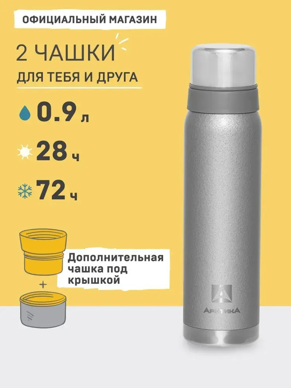 Термос с молотковой эмалью (серия 106)