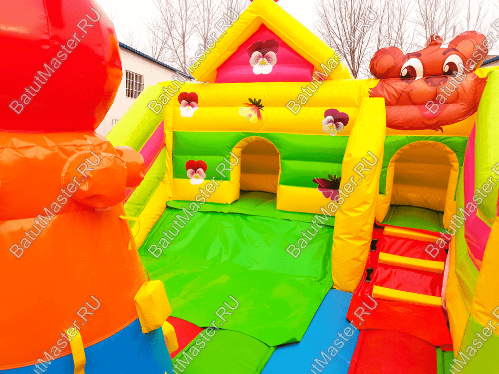 Коммерческий надувной батут "В гостях у Маши", 6х4х3