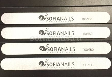 SofiaNails Пилка зебра прямая Япония, 100/100гр