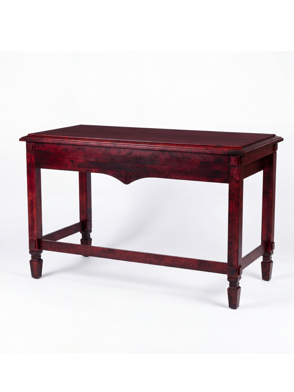 Стол письменный, 140х65х84, Джоли, компьютерный, с ящиками, массив березы, красный, MAKOSA