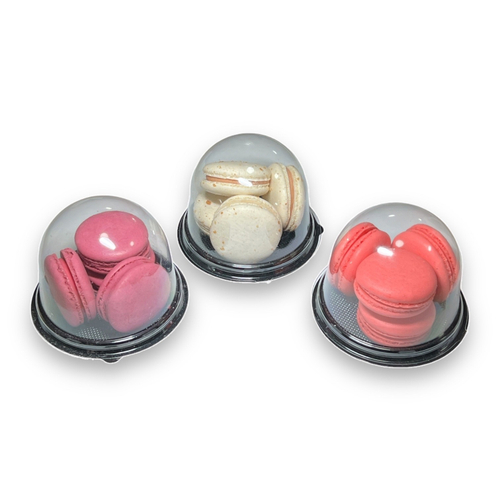 Упаковка купольной формы ПЭТ 110*82 мм (Чёрным дном) (крышка+дно), 65шт