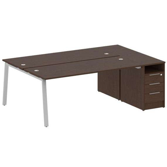 Метал Систем Рабочая станция с тумбой на А-образном м/к БА.РС-СТП-2.5