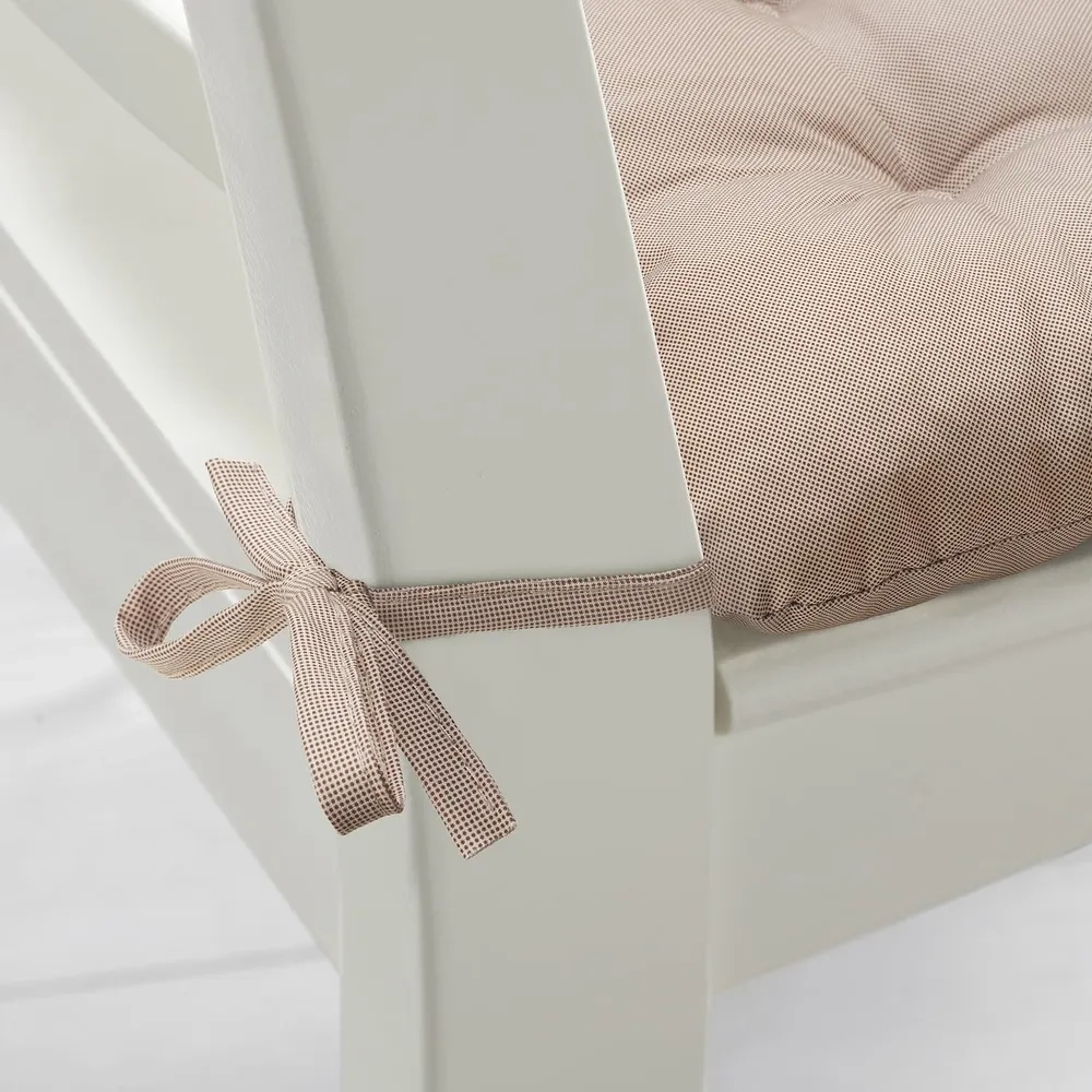 Сидушка 40х38х5 с имит.пуговиц, п/эф ХЕЛЛВИ, бежевый, арт.804.909.00