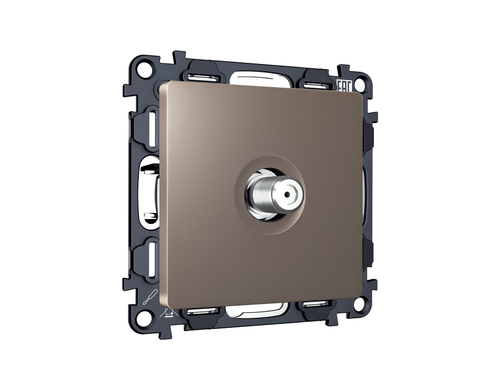 MA643050 Комплект механизма TV розетки SAT 5-2400MHz 3.5dB ALFA Темная бронза матовый QUANT (AP6430, VM215)