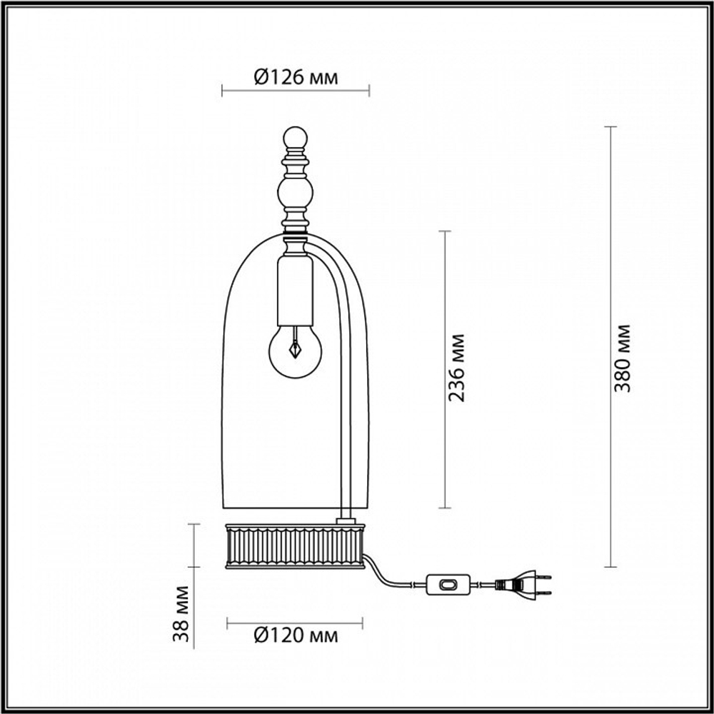 Настольная лампа Odeon Light 4892/1T