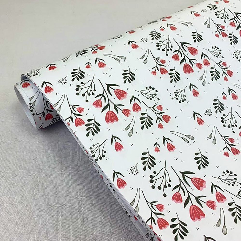 Упаковочная бумага (0,7*1 м) Цветочный вальс, 10 шт.