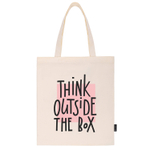 Сумка шоппер BRAUBERG канвас 40х35 см бежевый "Think outside the box" (2 штуки в упаковке)