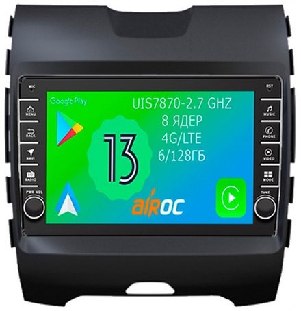 Магнитола для Ford Edge 2015+ - Airoc AB-1712 (кнопки и крутилки), Android 13, TS20, 6/128Гб, SIM-слот, CarPlay