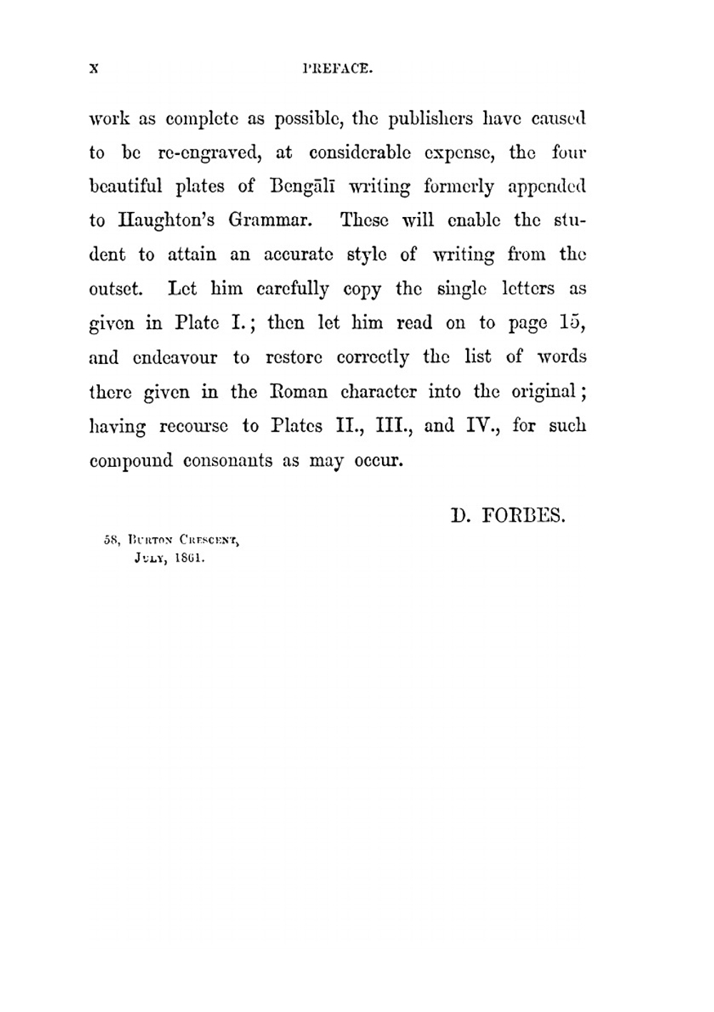 A grammar of the Bengali language. to which is added a selection of easy phrases and useful dialogues | Duncan Forbes