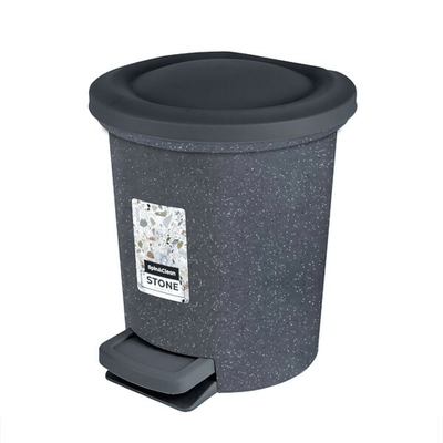 Контейнер для мусора с педалью Stone 6 л темный камень