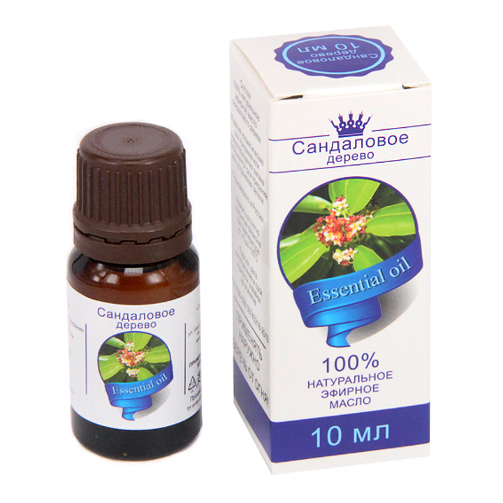 Масло эфирное Сандаловое дерево, флакон-капельница, 10 мл