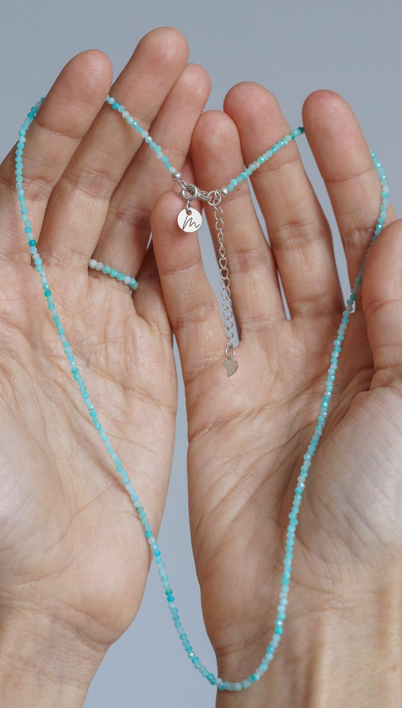 ХХХ Цепочка "Memo about Summer" из амазонита 47-54 см