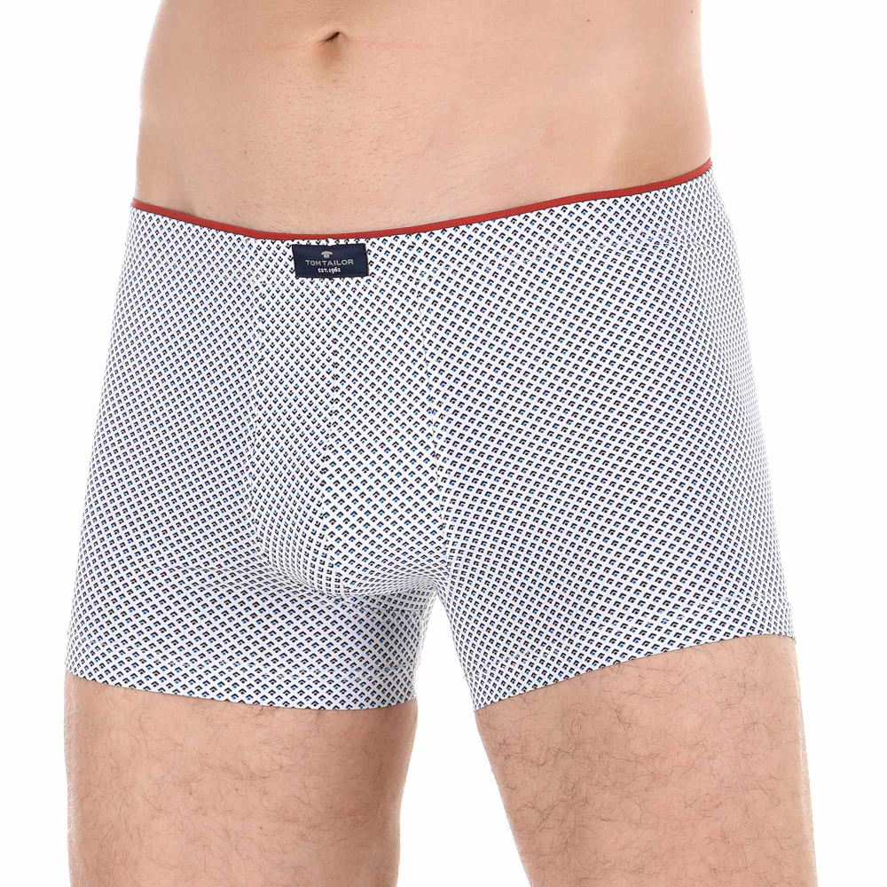 Мужские трусы боксеры белые с узором Tom Tailor 70469/1204 116