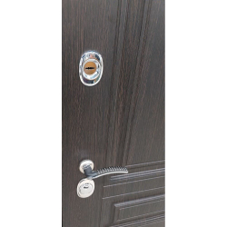 Входная металлическая дверь RеX (РЕКС) Премиум 3К 243 Венге / ФЛ-117 Силк сноу (Белый матовый,без текстуры)
